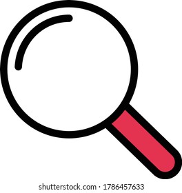 search vector flat color icon