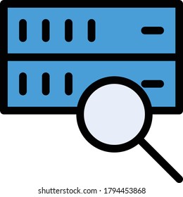 search vector  flat color icon