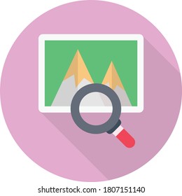 search vector flat color icon 