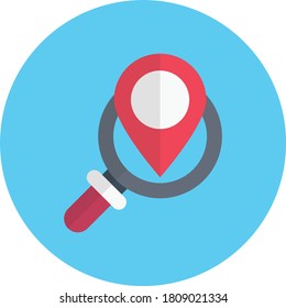 search vector flat color icon