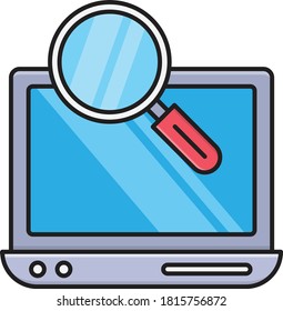 search vector flat color icon 