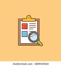 search vector flat color icon