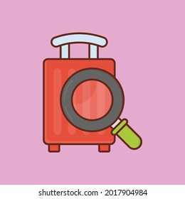 search vector flat color icon
