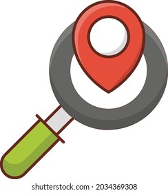 search vector flat color icon