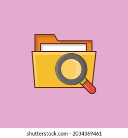 search vector flat color icon