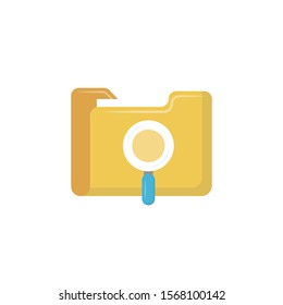 search vector flat colour icon 