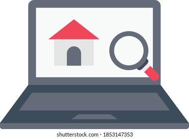search vector flat colour icon 