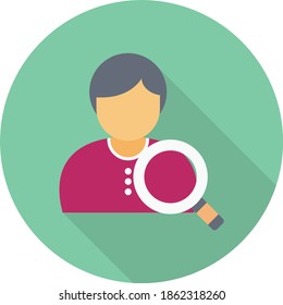 search vector flat colour icon