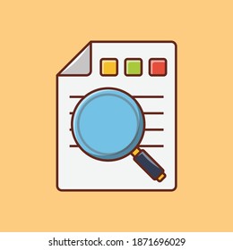 search vector flat colour line icon