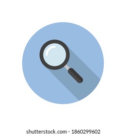 Search vector flat icon with shadow