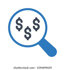 search vector glyph color icon 