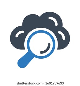 search vector glyph  color icon 