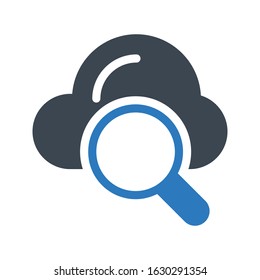 search vector glyph color icon 