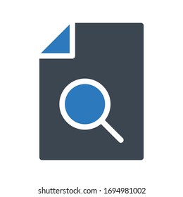 icono de color de glifo de vector de búsqueda 