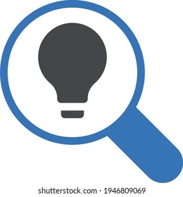 icono de color de glifo de vector de búsqueda