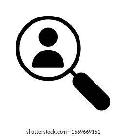 search vector glyph flat icon 