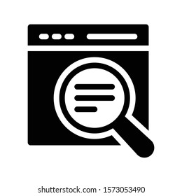 search vector glyph flat icon 