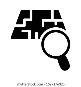 search vector glyph flat icon 