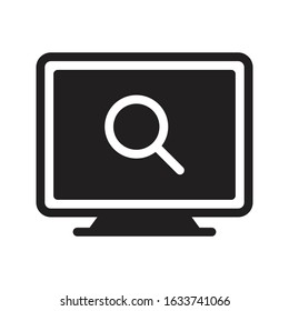 search vector glyph flat icon 