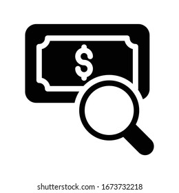search vector glyph flat icon 