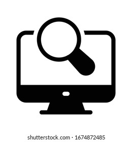 search vector glyph flat icon 