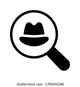 icono plano de glifo vector de búsqueda