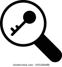 search vector glyph flat icon