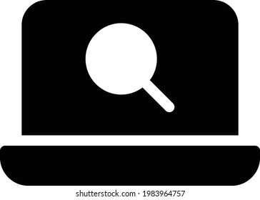 icono plano de glifo de vector de búsqueda