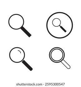 Search vector icon art set 