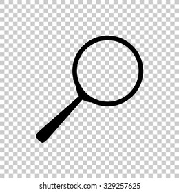 search vector icon - black illustration