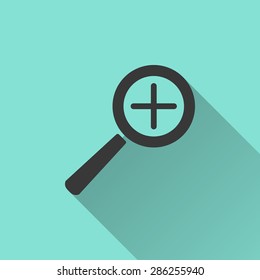 Search - vector icon in black on a green background.