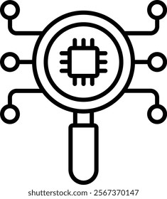 Search vector icon. Can be used for printing, mobile and web applications.