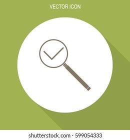 Search vector icon: check.