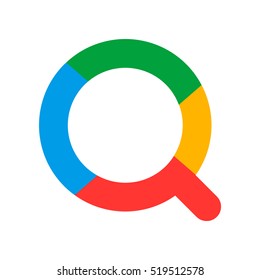 Search. Vector icon. Color