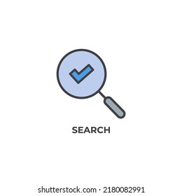 search vector icon. Colorful flat design vector illustration. Vector graphics