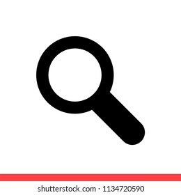 Search vector icon, find symbol. Simple, flat design for web or mobile app