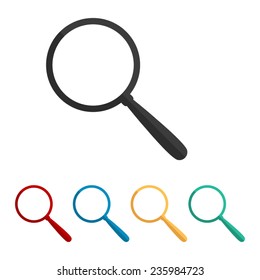 Search - vector icon, flat design