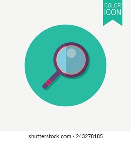 Search vector icon. Flat design