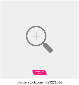 search vector icon, flat symbol, simple and modern illustration sign