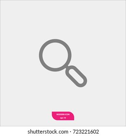 search vector icon, flat symbol, simple and modern illustration sign