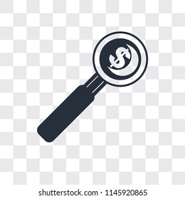 Search vector icon isolated on transparent background, Search logo concept