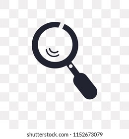 Search vector icon isolated on transparent background, Search logo concept