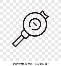 Search vector icon isolated on transparent background, Search logo concept