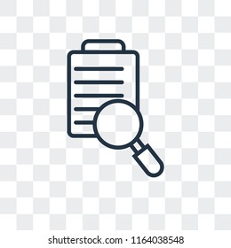 Search vector icon isolated on transparent background, Search logo concept