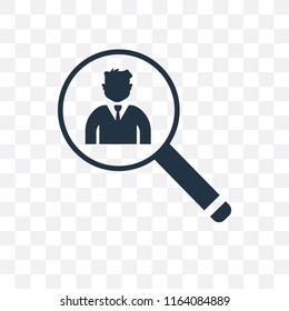 Search vector icon isolated on transparent background, Search logo concept