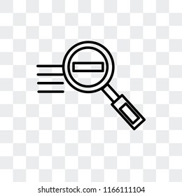 Search vector icon isolated on transparent background, Search logo concept