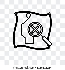 Search vector icon isolated on transparent background, Search logo concept