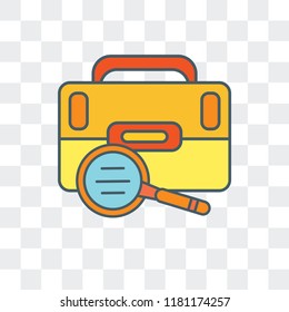 Search vector icon isolated on transparent background, Search logo concept