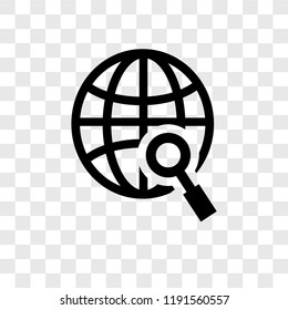 Search vector icon isolated on transparent background, Search transparency logo concept