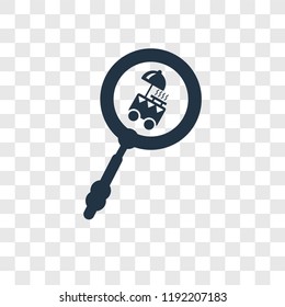 Search vector icon isolated on transparent background, Search transparency logo concept